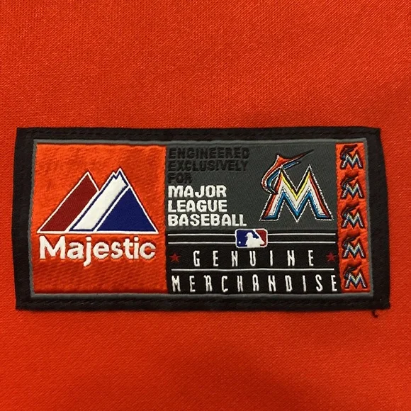 Miami Marlins Majestic Orange Silver Giancarlo Stanton Jersey Mens #27 Jerseys